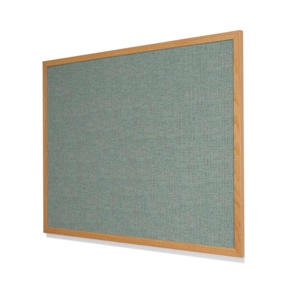 Guilford of Maine FR701 Green Neutral Cork Board with Narrow Red Oak Frame